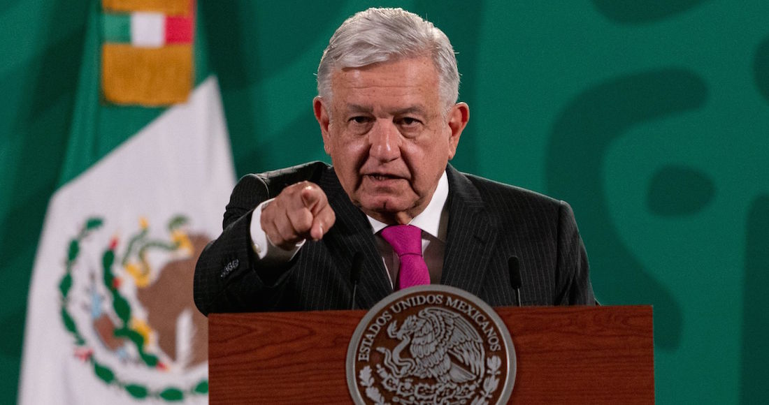Andrés Manuel López Obrador durante la conferencia matutina.